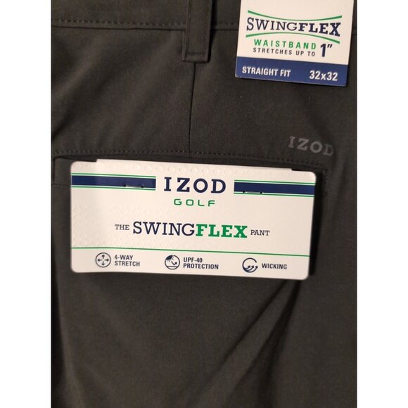 Izod Golf Black Swing Flex Pants Size 32X32 NWT - Picture 4 of 9